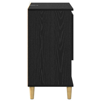 Sideboard Schwarz Eichen-Optik 35 x 60 x 70 cm Holzwerkstoff