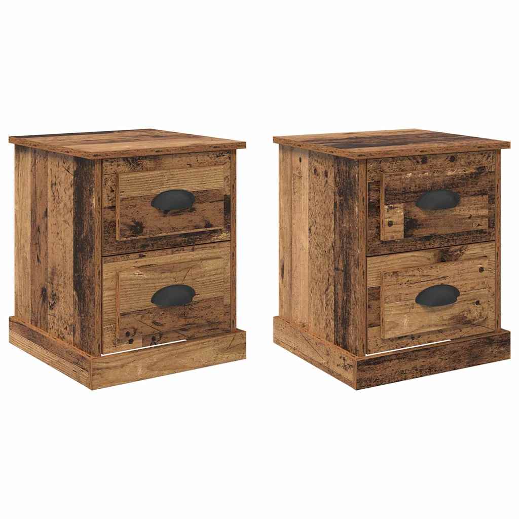 Nachttisch 2 pcs Altholz 39 x 39 x 47.5 cm Holzwerkstoff