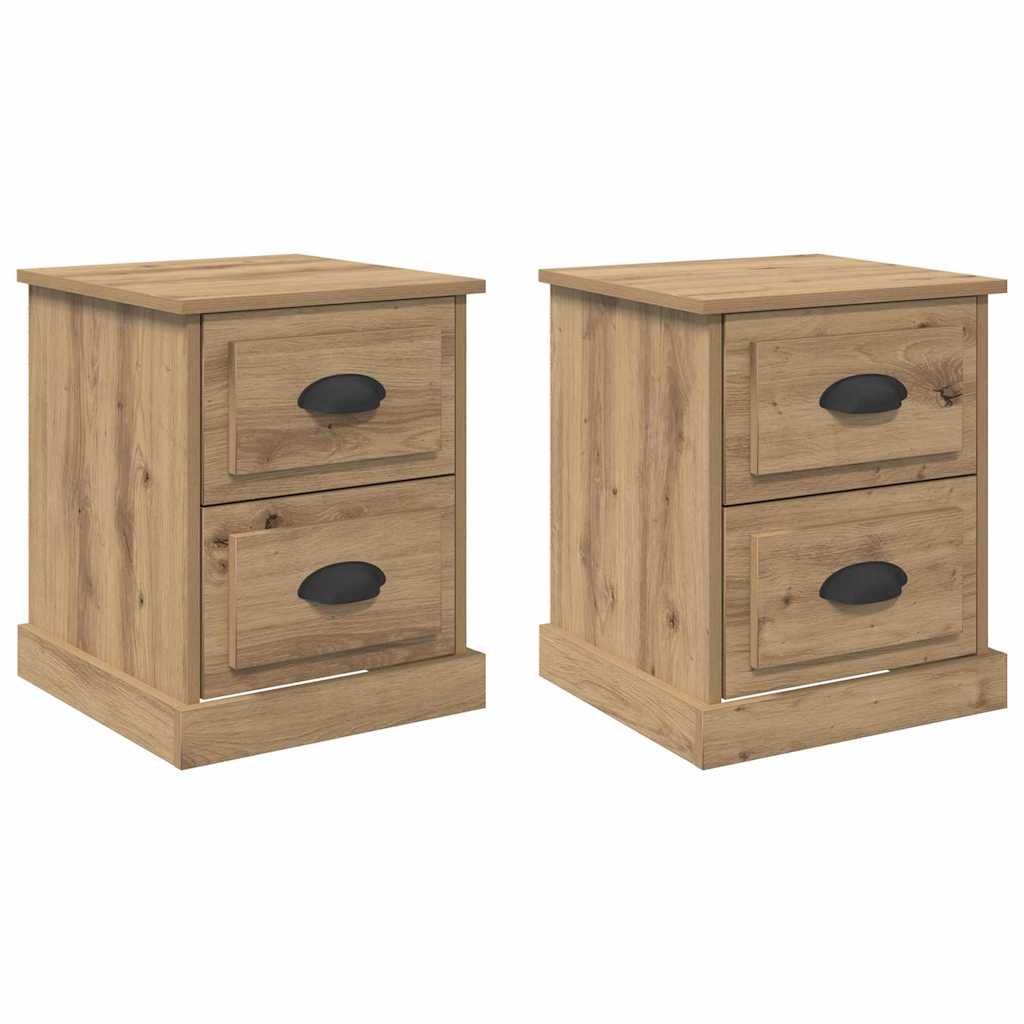 Nachttisch 2 pcs Artisan-Eiche 39 x 39 x 47.5 cm Holzwerkstoff