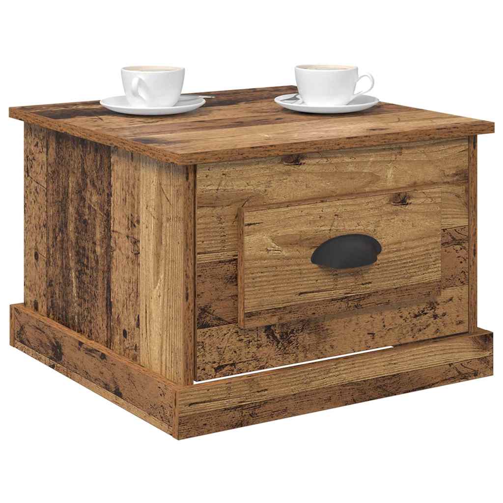 Couchtisch mit Schubladen Altholz 50 x 50 x 35 cm Holzwerkstoff