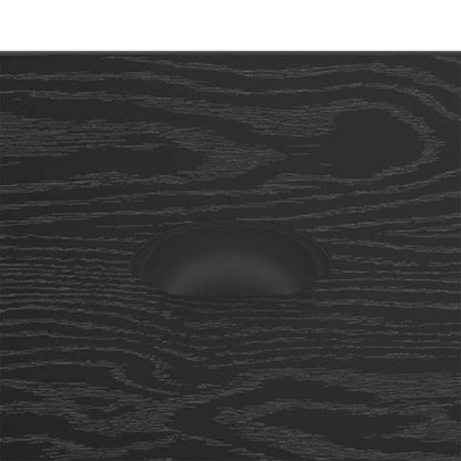 Couchtisch Schwarz Eichen-Optik 50 x 50 x 35 cm Holzwerkstoff