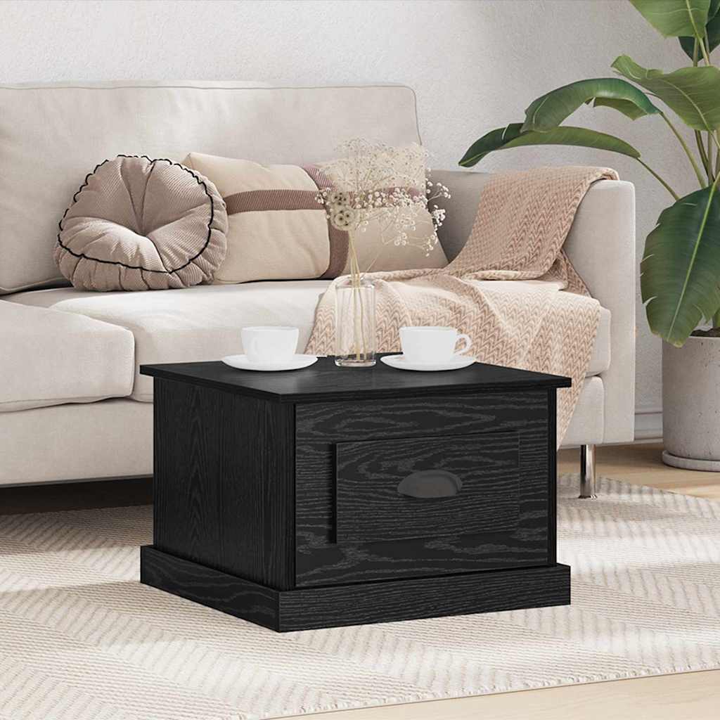 Couchtisch Schwarz Eichen-Optik 50 x 50 x 35 cm Holzwerkstoff