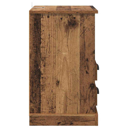 Nachttisch 2 pcs Altholz 43 x 36 x 60 cm Holzwerkstoff