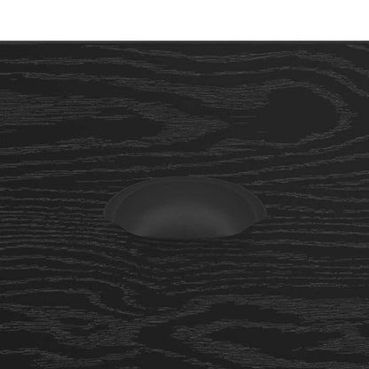 Nachttisch 2 pcs Schwarz Eichen-Optik 43 x 36 x 60 cm