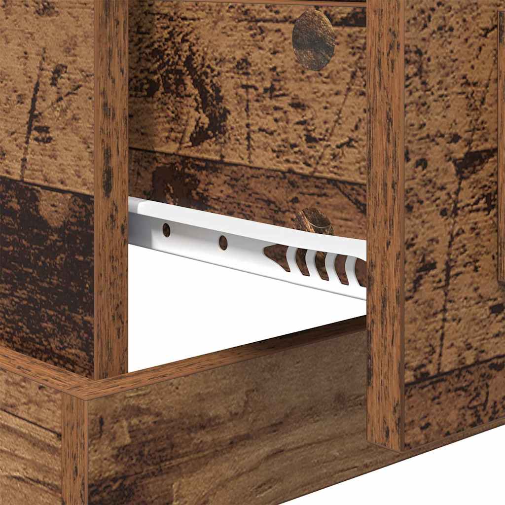 Nachttisch mit Schubladen Altholz 50 x 50 x 60 cm Holzwerkstoff