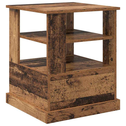 Nachttisch mit Schubladen Altholz 50 x 50 x 60 cm Holzwerkstoff