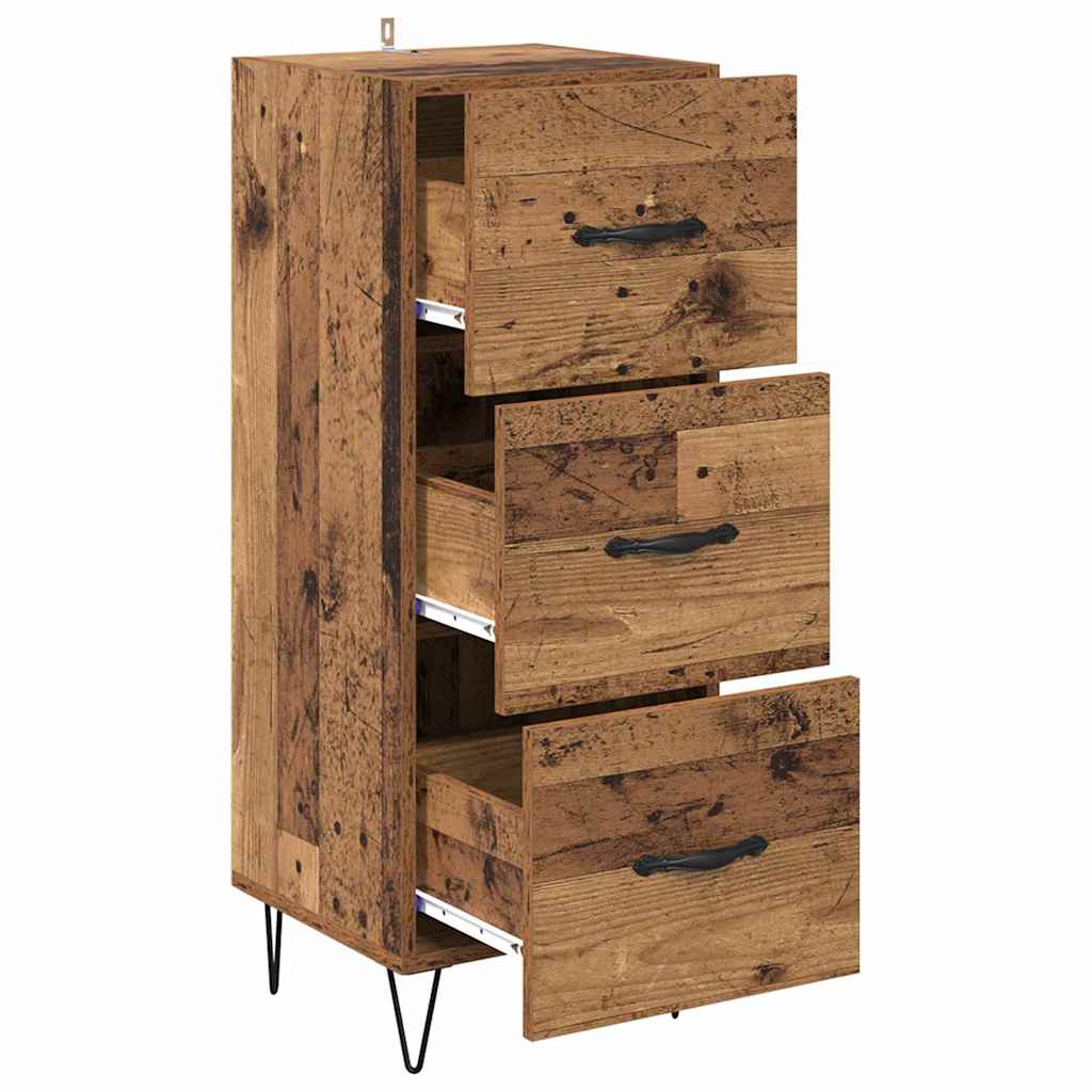 Sideboard Altholz 34 x 34,5 x 90 cm Holzwerkstoff
