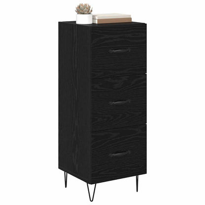Sideboard Schwarz Eichen-Optik 34 x 34,5 x 90 cm Holzwerkstoff