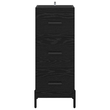 Sideboard Schwarz Eichen-Optik 34 x 34,5 x 90 cm Holzwerkstoff