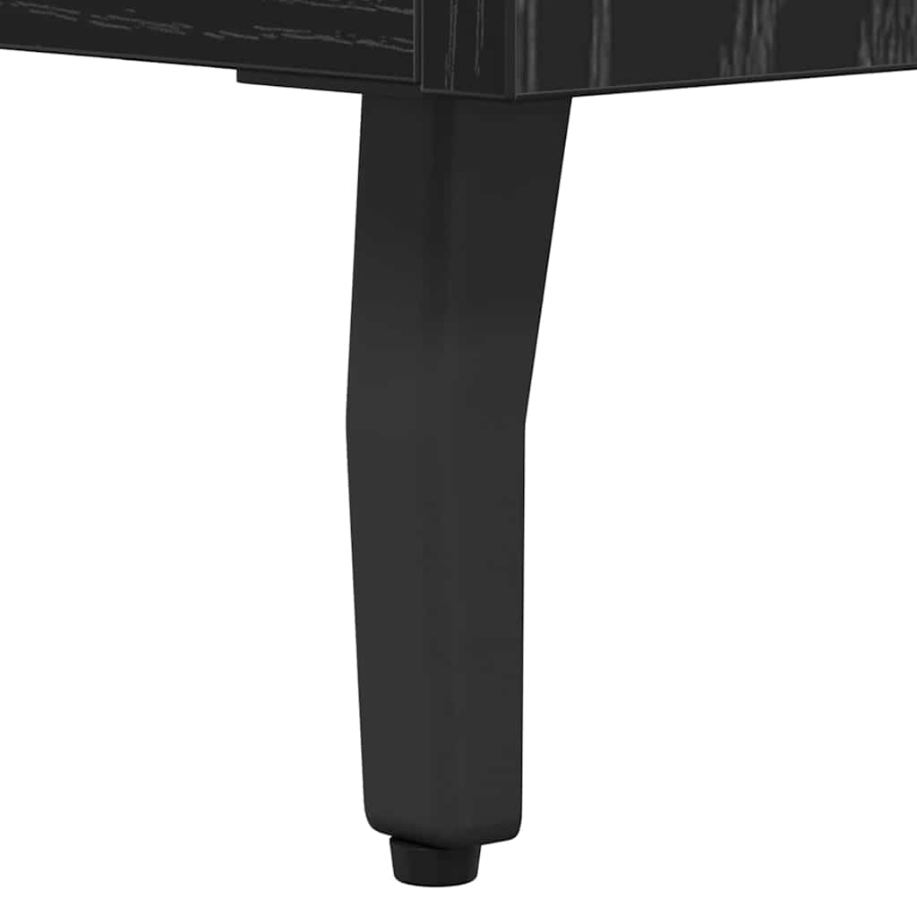 Sideboard Schwarz Eichen-Optik 34 x 34,5 x 90 cm Holzwerkstoff