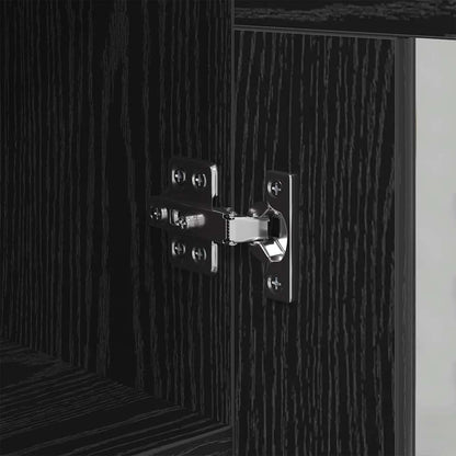 Sideboard Schwarz Eichen-Optik 34 x 34,5 x 90 cm Holzwerkstoff