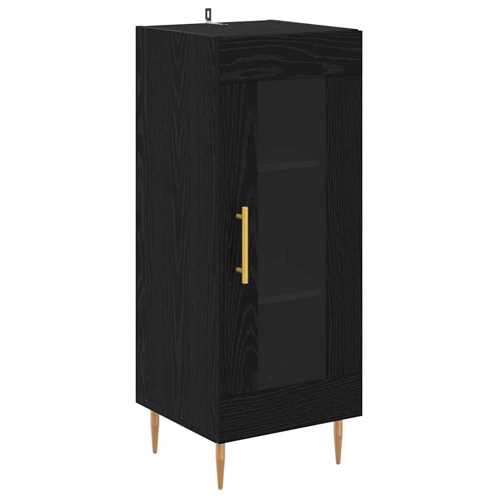 Sideboard Schwarz Eichen-Optik 34 x 34,5 x 90 cm Holzwerkstoff