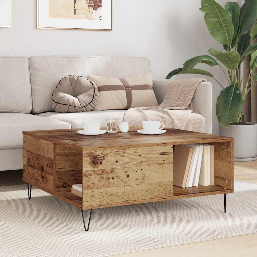 Couchtisch Altholz 80 x 80 x 36.5 cm Holzwerkstoff
