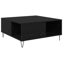 Couchtisch Schwarz Eichen-Optik 80 x 80 x 36.5 cm Holzwerkstoff