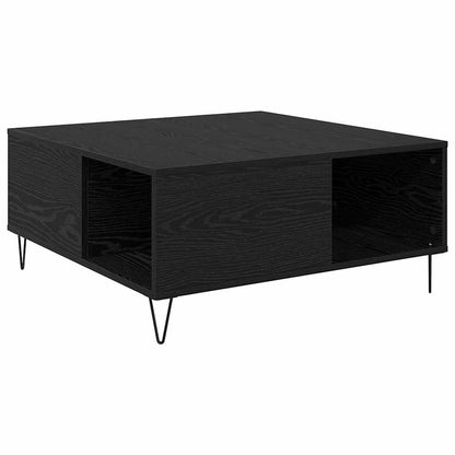 Couchtisch Schwarz Eichen-Optik 80 x 80 x 36.5 cm Holzwerkstoff