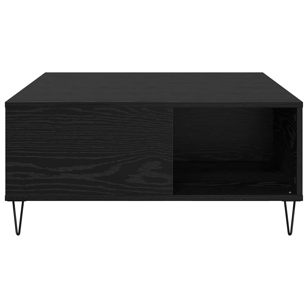 Couchtisch Schwarz Eichen-Optik 80 x 80 x 36.5 cm Holzwerkstoff