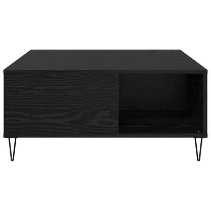 Couchtisch Schwarz Eichen-Optik 80 x 80 x 36.5 cm Holzwerkstoff