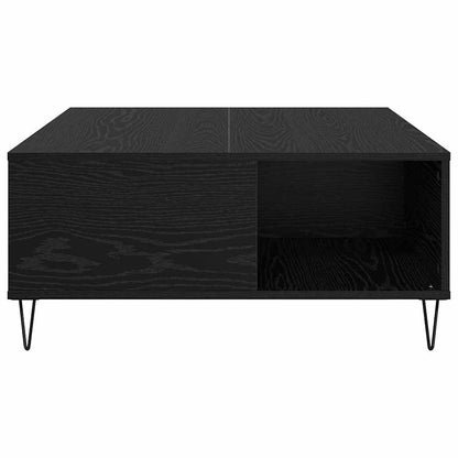 Couchtisch Schwarz Eichen-Optik 80 x 80 x 36.5 cm Holzwerkstoff