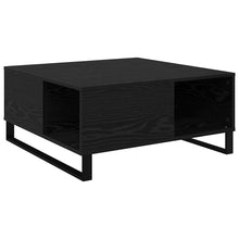 Couchtisch Schwarz Eichen-Optik 80 x 80 x 36.5 cm Holzwerkstoff