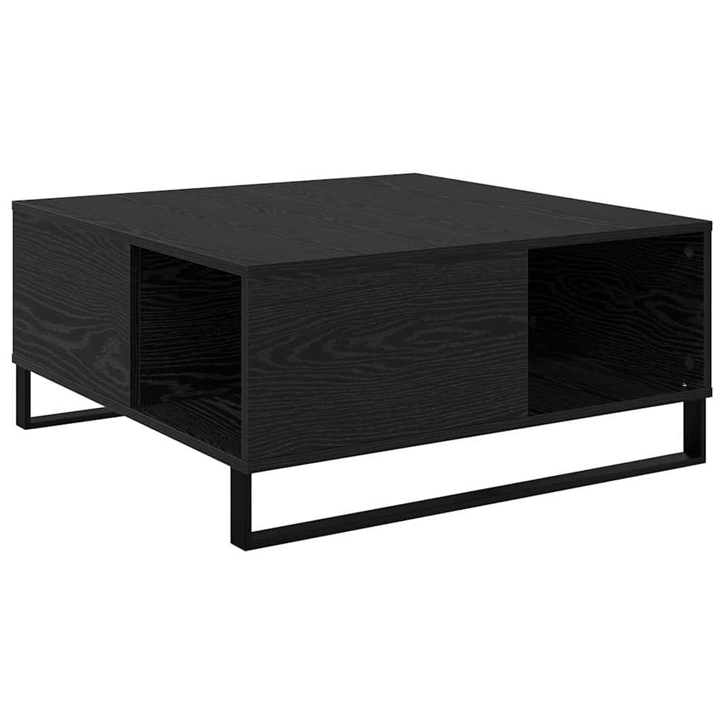 Couchtisch Schwarz Eichen-Optik 80 x 80 x 36.5 cm Holzwerkstoff