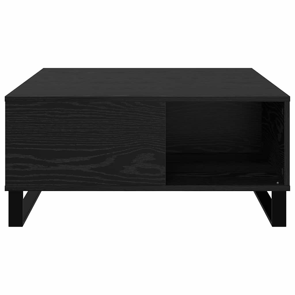 Couchtisch Schwarz Eichen-Optik 80 x 80 x 36.5 cm Holzwerkstoff