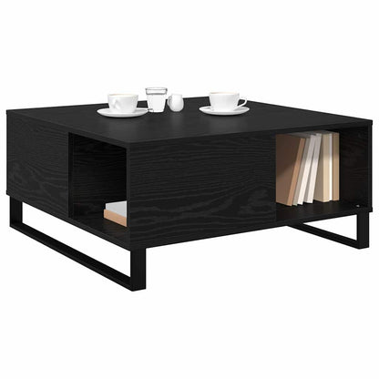 Couchtisch Schwarz Eichen-Optik 80 x 80 x 36.5 cm Holzwerkstoff