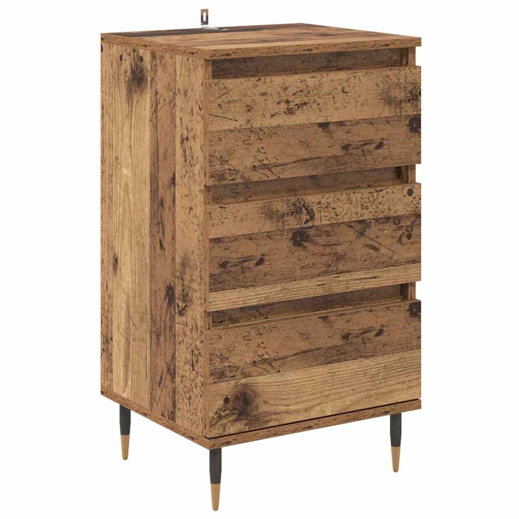 Sideboard mit Schubladen Altholz 35 x 40 x 70 cm Holzwerkstoff