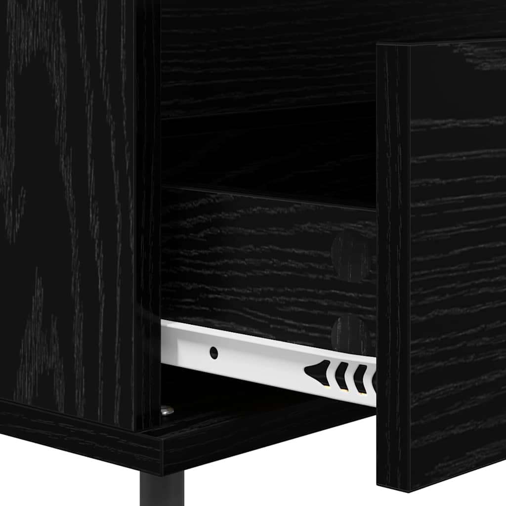 Sideboard Schwarz Eichen-Optik 35 x 40 x 70 cm Holzwerkstoff