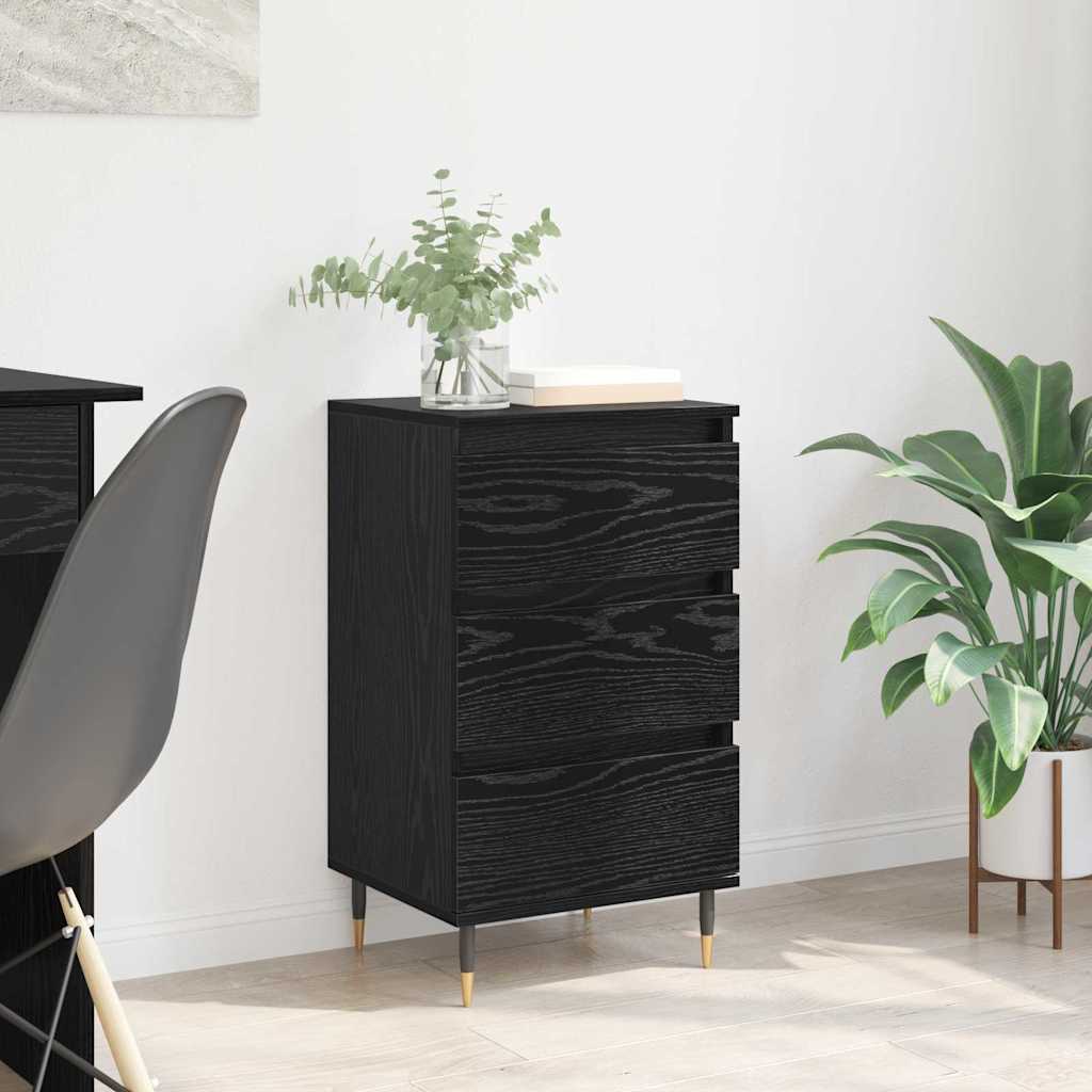 Sideboard Schwarz Eichen-Optik 35 x 40 x 70 cm Holzwerkstoff