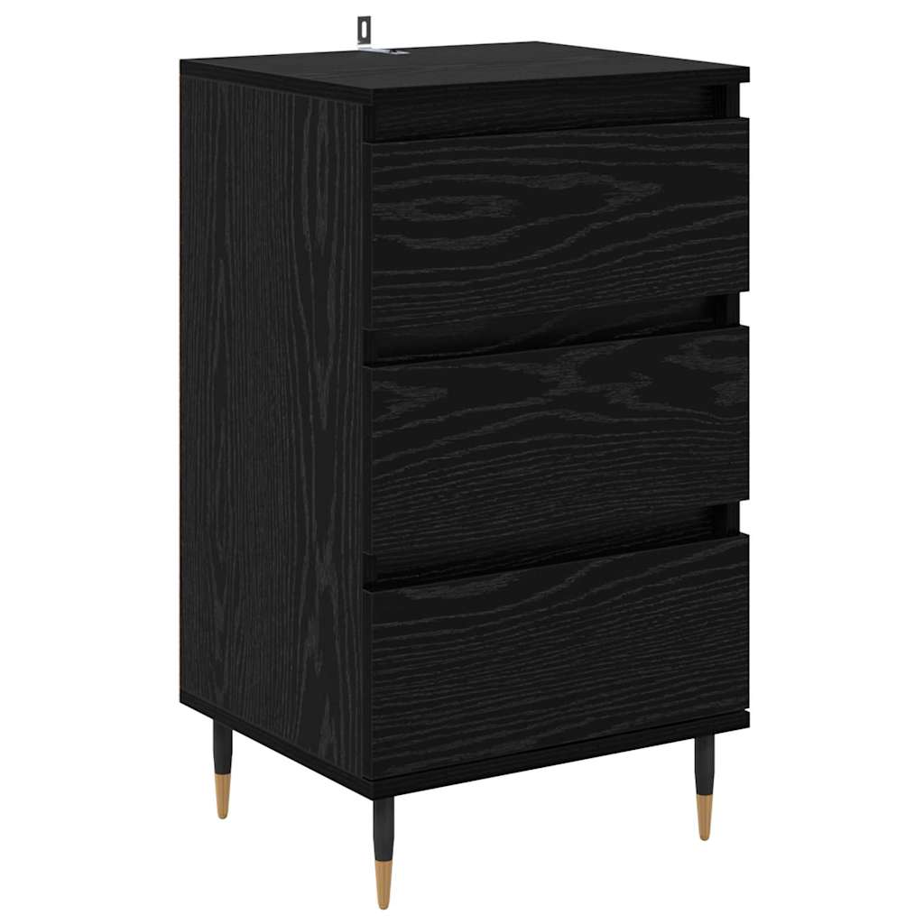 Sideboard Schwarz Eichen-Optik 35 x 40 x 70 cm Holzwerkstoff