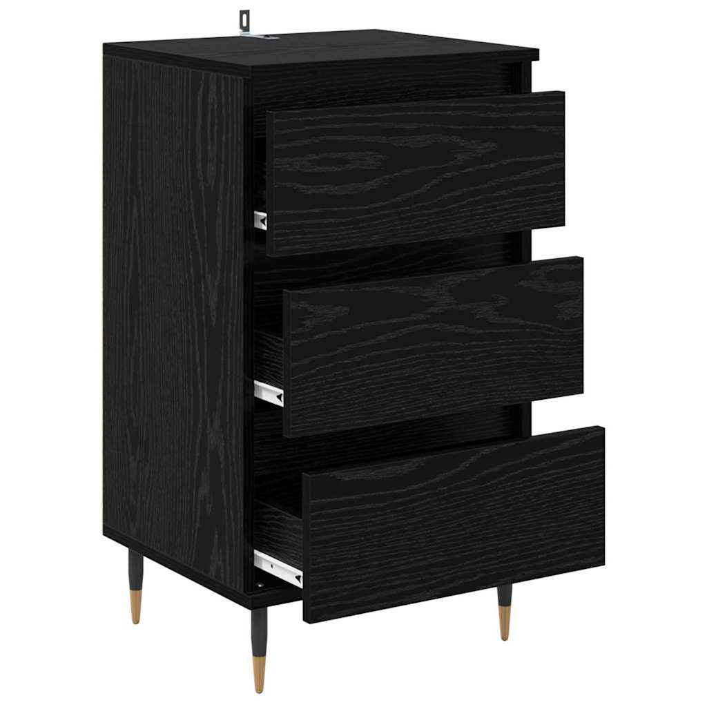 Sideboard Schwarz Eichen-Optik 35 x 40 x 70 cm Holzwerkstoff