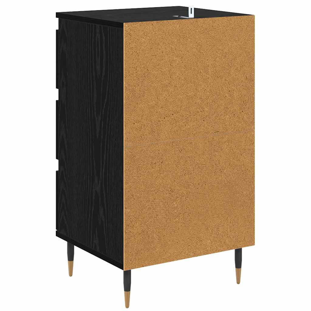 Sideboard Schwarz Eichen-Optik 35 x 40 x 70 cm Holzwerkstoff