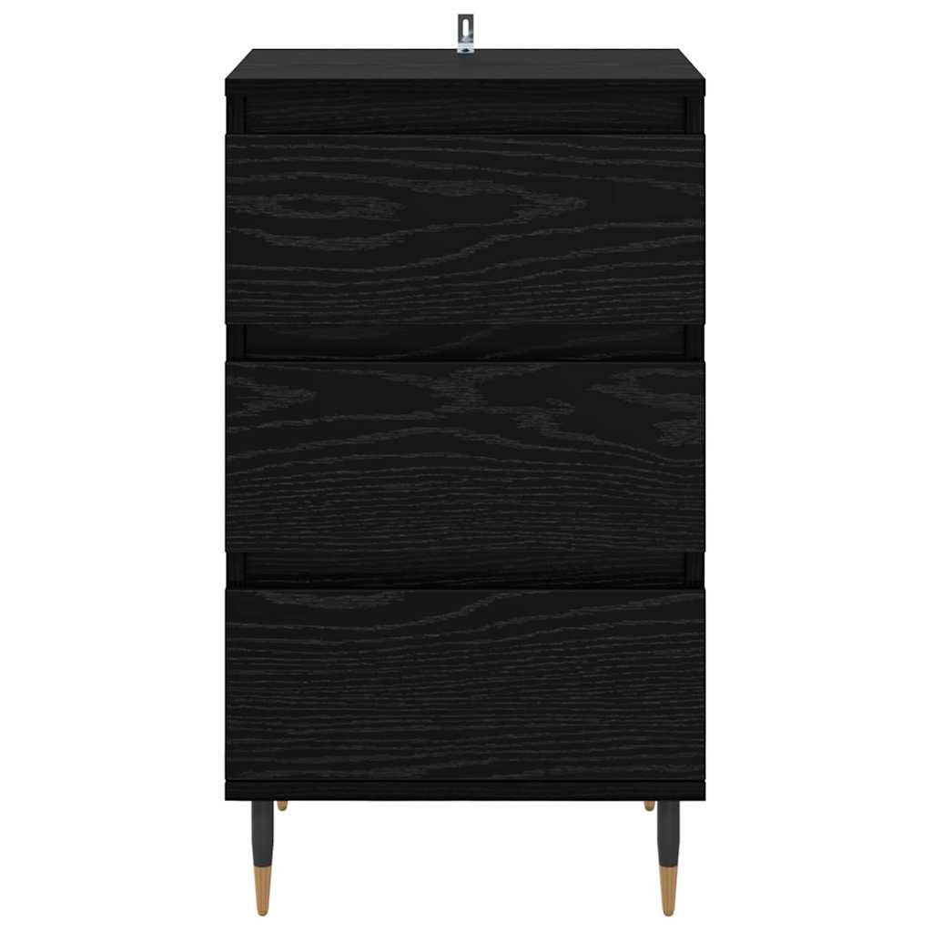 Sideboard Schwarz Eichen-Optik 35 x 40 x 70 cm Holzwerkstoff