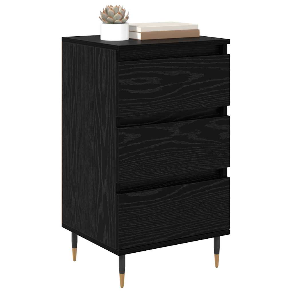 Sideboard Schwarz Eichen-Optik 35 x 40 x 70 cm Holzwerkstoff