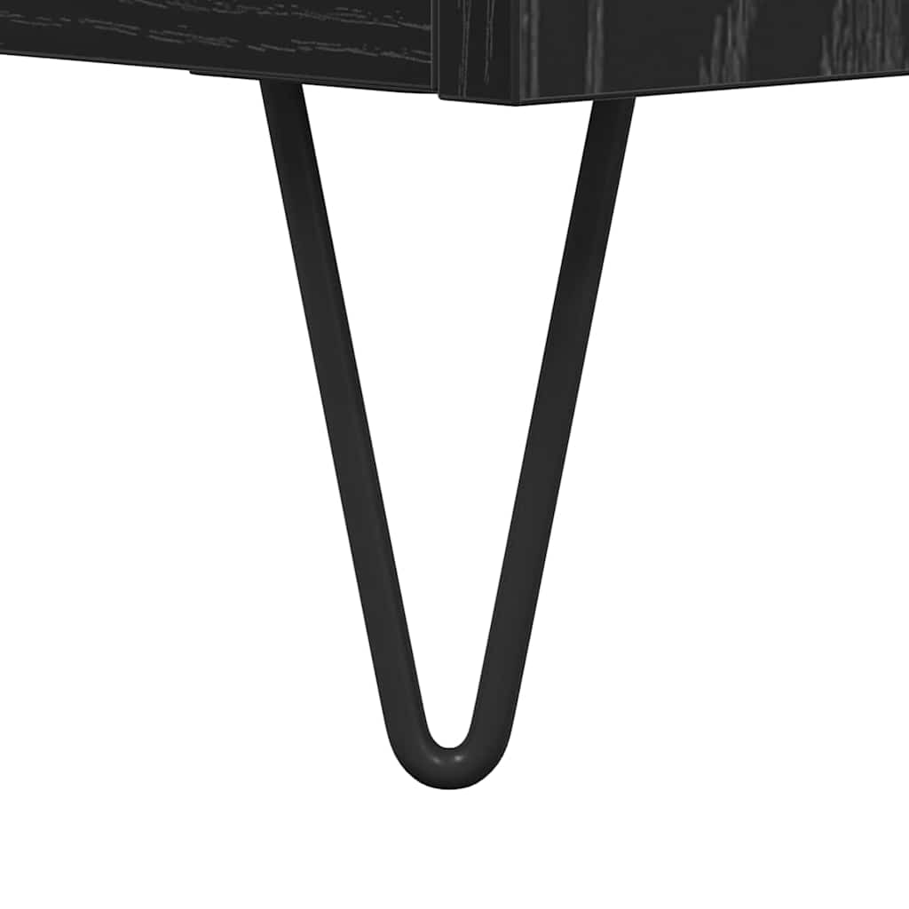 Sideboard Schwarz Eichen-Optik 35 x 40 x 70 cm Holzwerkstoff