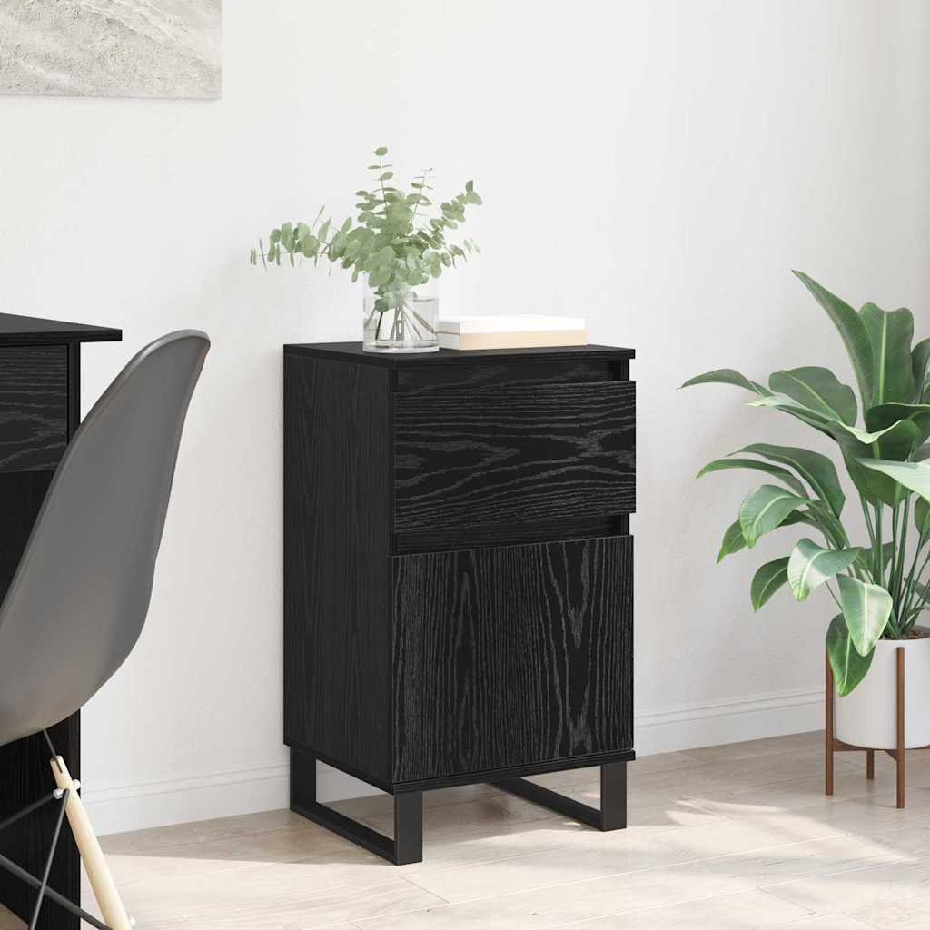 Sideboard Schwarz Eichen-Optik 35 x 40 x 70 cm Holzwerkstoff