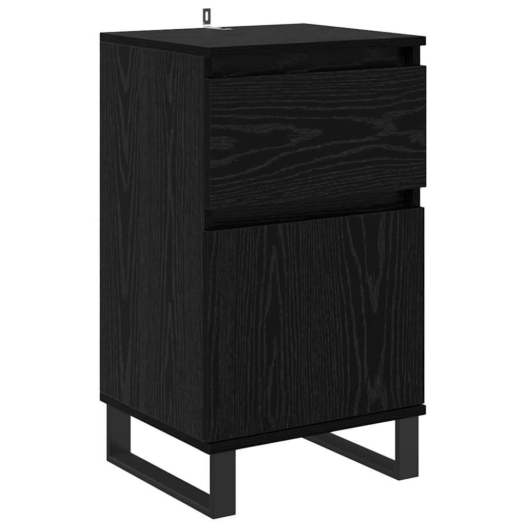 Sideboard Schwarz Eichen-Optik 35 x 40 x 70 cm Holzwerkstoff