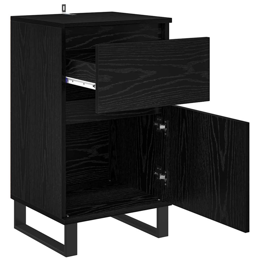Sideboard Schwarz Eichen-Optik 35 x 40 x 70 cm Holzwerkstoff