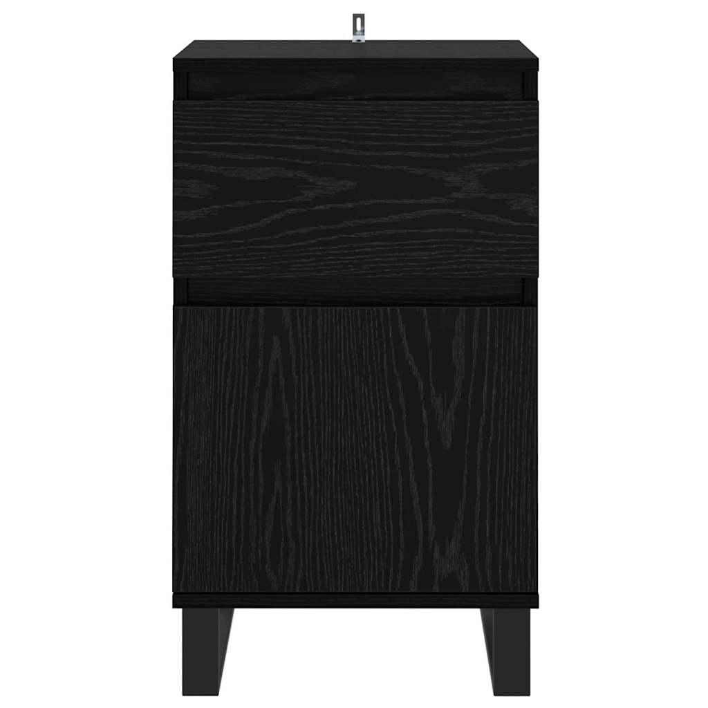 Sideboard Schwarz Eichen-Optik 35 x 40 x 70 cm Holzwerkstoff