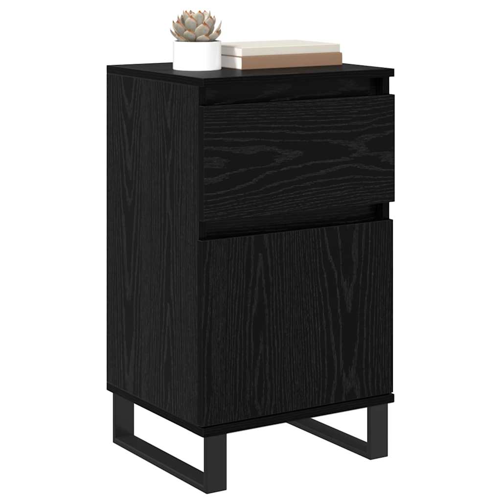 Sideboard Schwarz Eichen-Optik 35 x 40 x 70 cm Holzwerkstoff