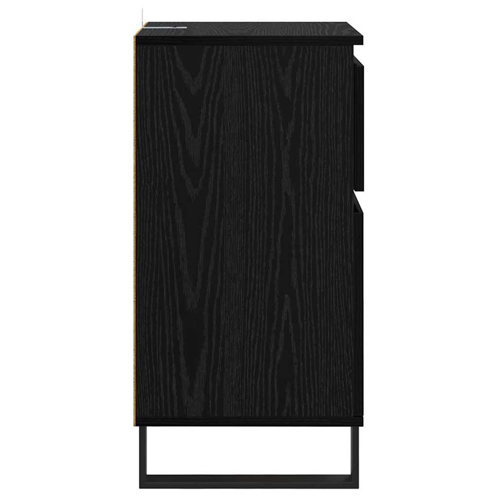 Sideboard Schwarz Eichen-Optik 35 x 40 x 70 cm Holzwerkstoff
