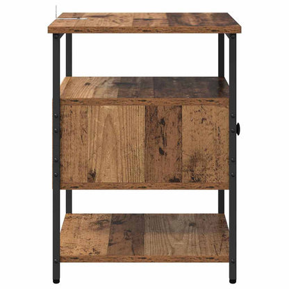 Nachttisch mit Schubladen Altholz 40 x 42 x 56 cm Holzwerkstoff