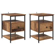 Nachttisch 2 pcs Altholz 40 x 42 x 56 cm Holzwerkstoff