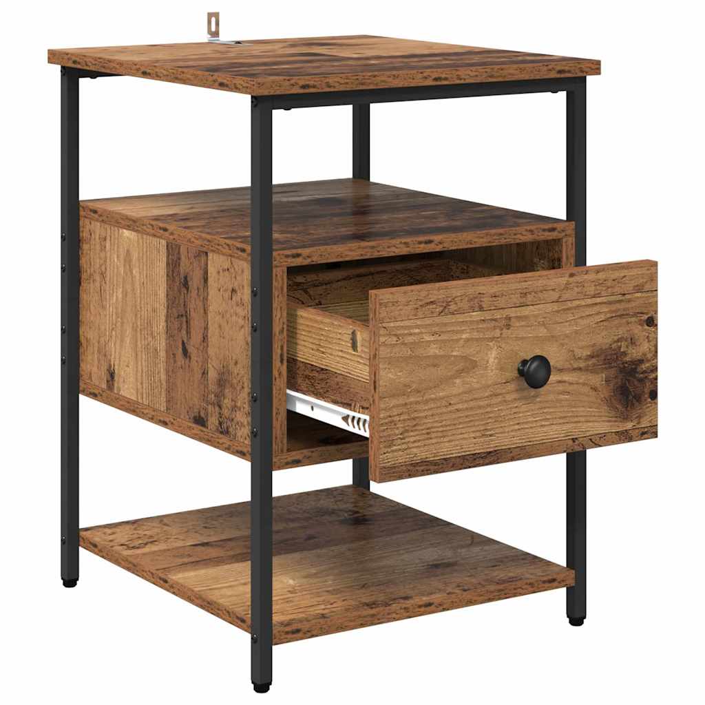 Nachttisch 2 pcs Altholz 40 x 42 x 56 cm Holzwerkstoff