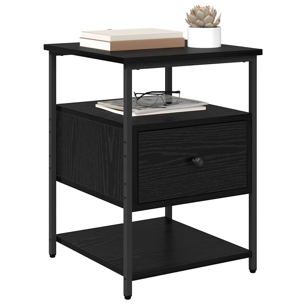 Nachttisch 2 pcs Schwarze Eiche 40 x 42 x 56 cm Holzwerkstoff