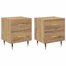 Nachttisch 2 pcs Artisan-Eiche 40 x 35 x 47,5 cm Holzwerkstoff