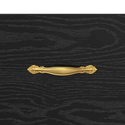 Nachttisch Schwarz Eichen-Optik 40 x 35 x 47,5 cm Holzwerkstoff