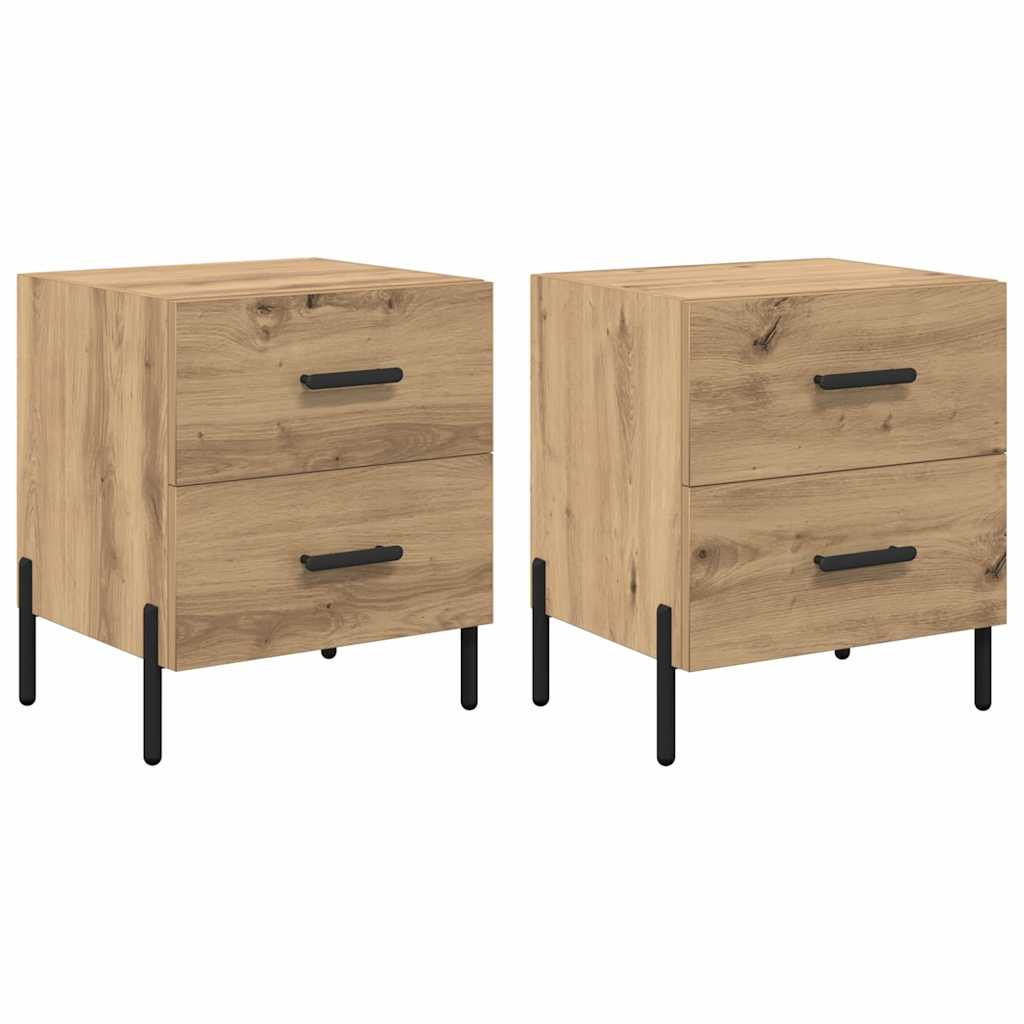 Nachttisch 2 pcs Artisan-Eiche 40 x 35 x 47,5 cm Holzwerkstoff