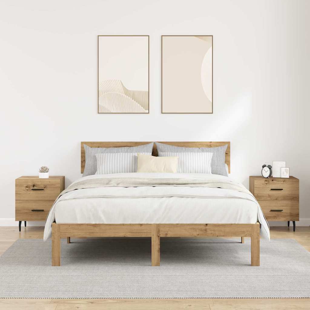 Nachttisch 2 pcs Artisan-Eiche 40 x 35 x 47,5 cm Holzwerkstoff