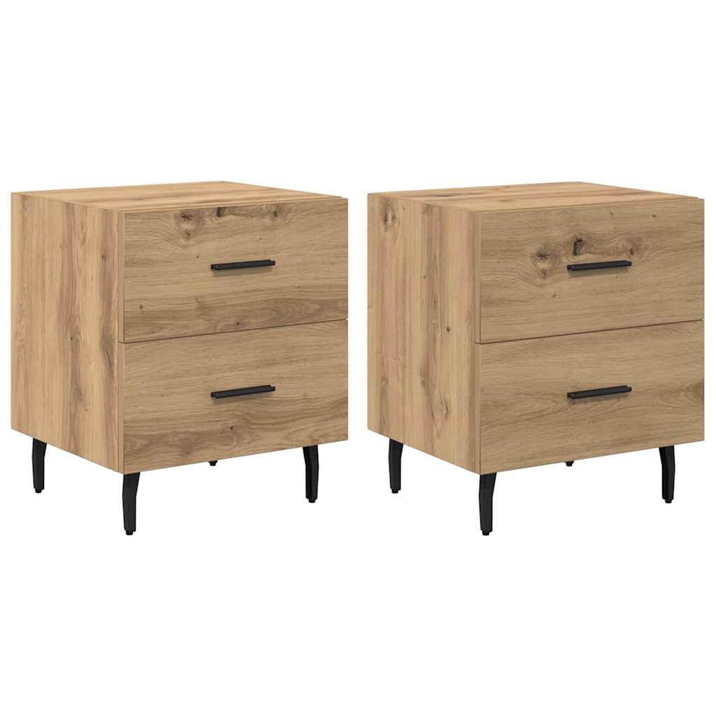Nachttisch 2 pcs Artisan-Eiche 40 x 35 x 47,5 cm Holzwerkstoff